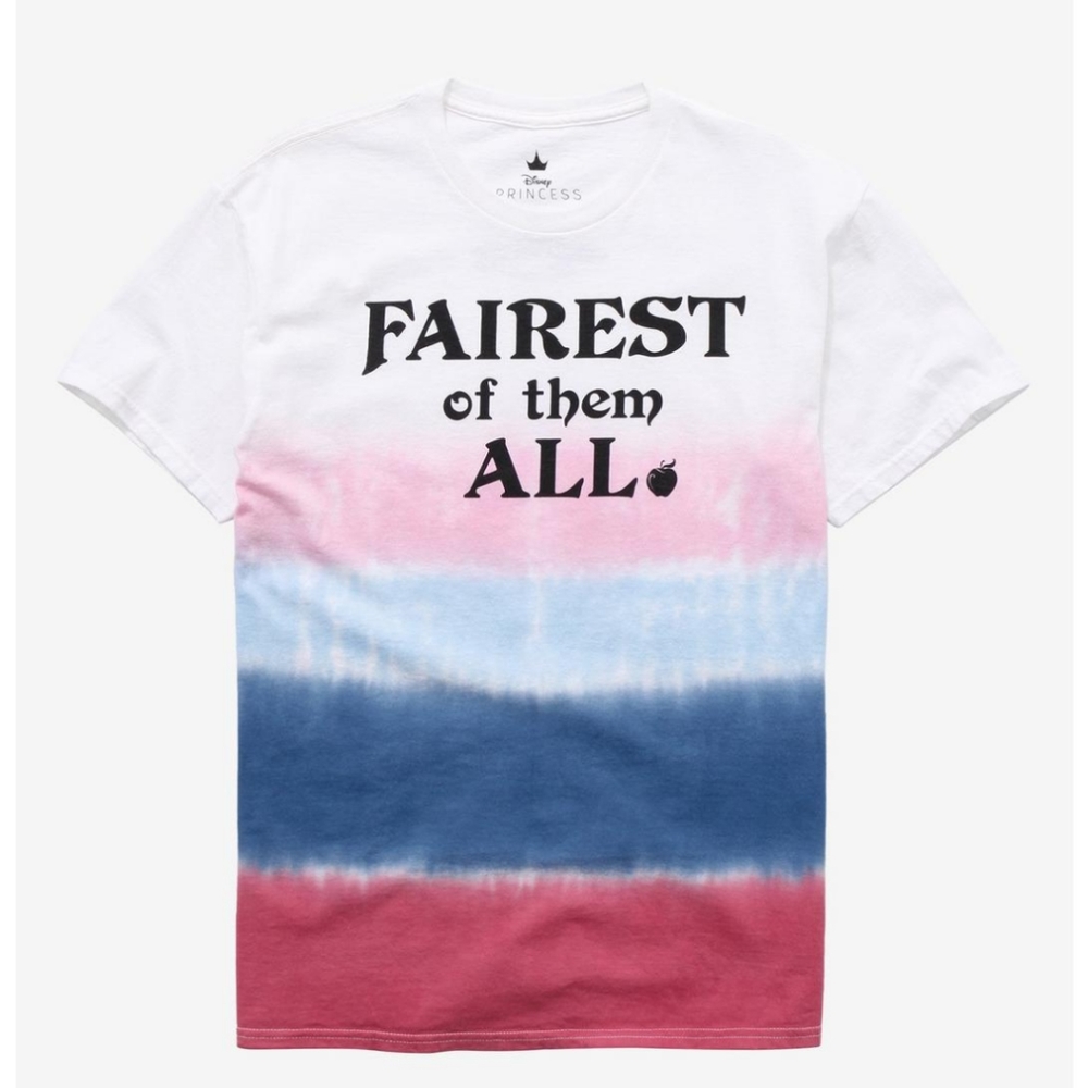 Box Lunch Disney Snow White Fairest of them All Pastel Tie Dyed Tshirt Sz Small
